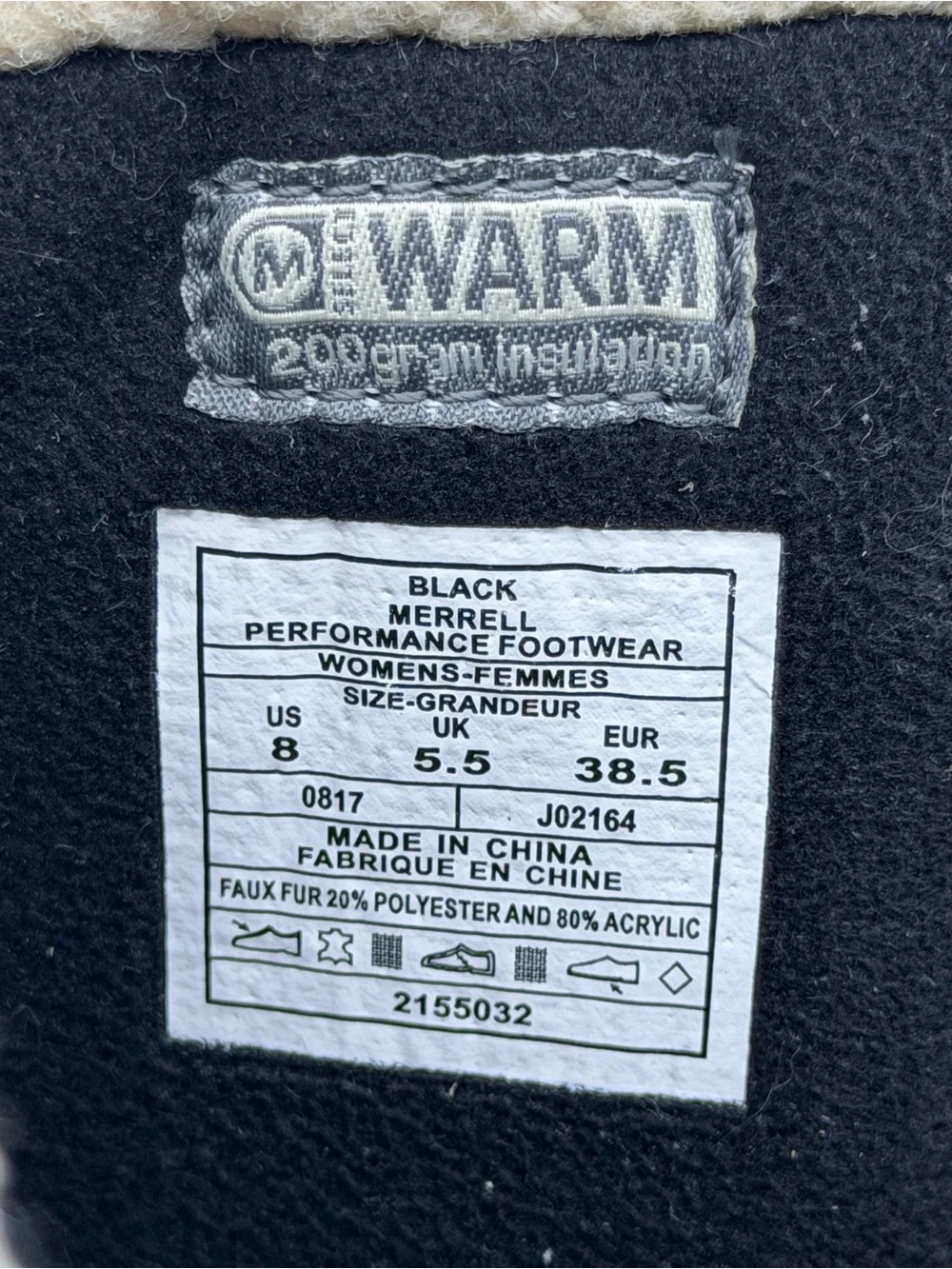 Merrell Murren Mid Waterproof Winter Snow Boot Womens 8